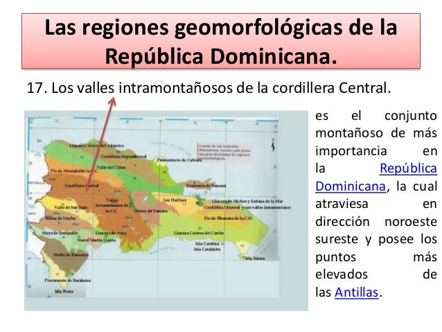 Regiones Geomorfológicas de la Isla de Santo Domingo