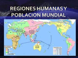 REGIONES HUMANAS Y POBLACION MUNDIAL  