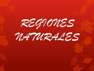 REGIONES
NATURALES
 
