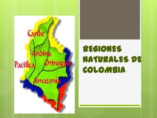 REGIONES
NATURALES DE
COLOMBIA
 