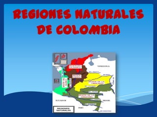 REGIONES NATURALES
DE COLOMBIA
 