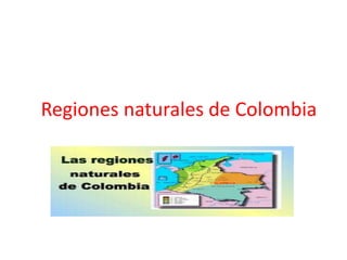 Regiones naturales de Colombia 
 