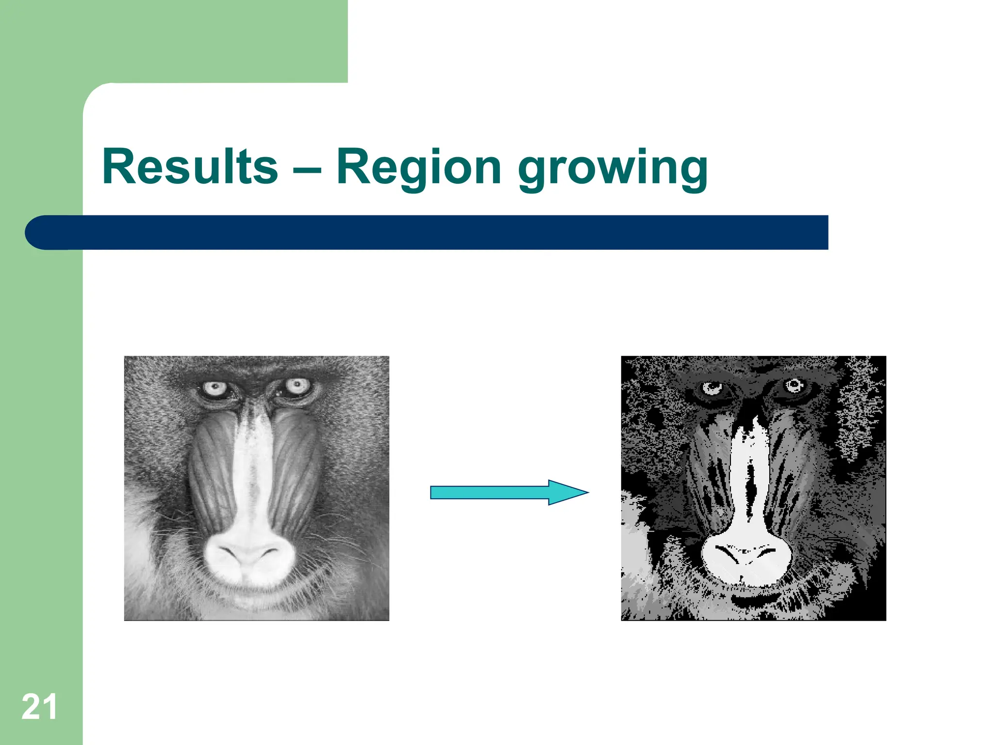 21
Results – Region growing
 
