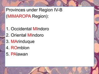 Region 4b Region IV-B (MIMAROPA Region) | PPTX