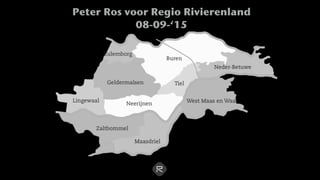 Peter Ros voor Regio Rivierenland
08-09-‘15
 