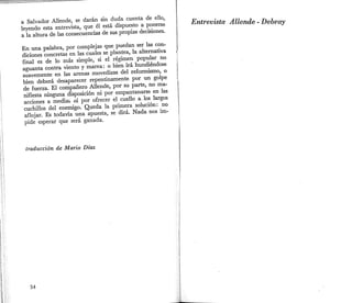 Regis debray..conversacion con allende 1971
