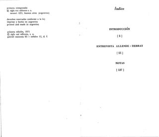 Regis debray..conversacion con allende 1971