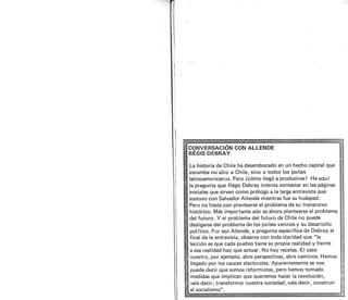 Regis debray..conversacion con allende 1971