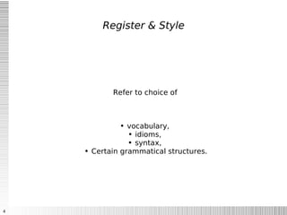 Register And Style | ODP