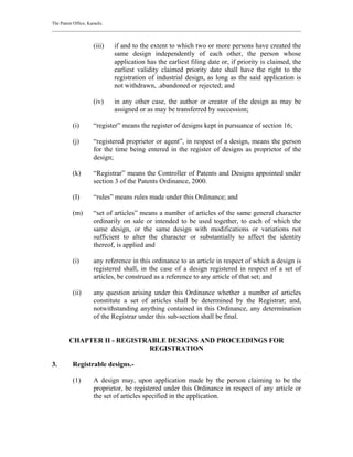 Registered designs ordinance 2000 | PDF