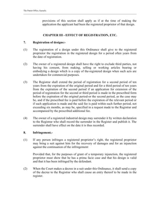 Registered designs ordinance 2000 | PDF