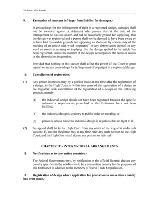 Registered designs ordinance 2000 | PDF