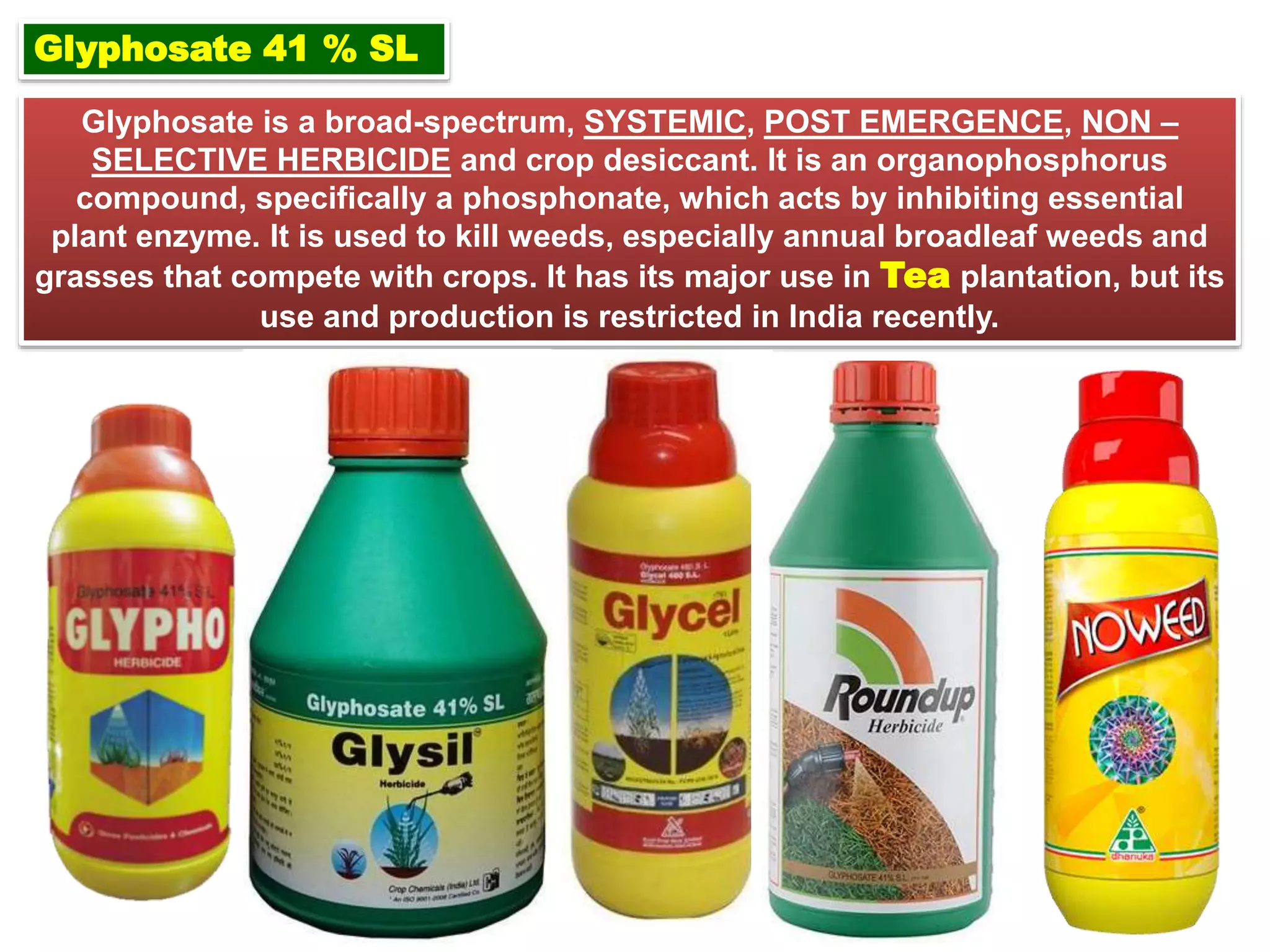 Registered herbicides in india with their commercial formulations | PPTX