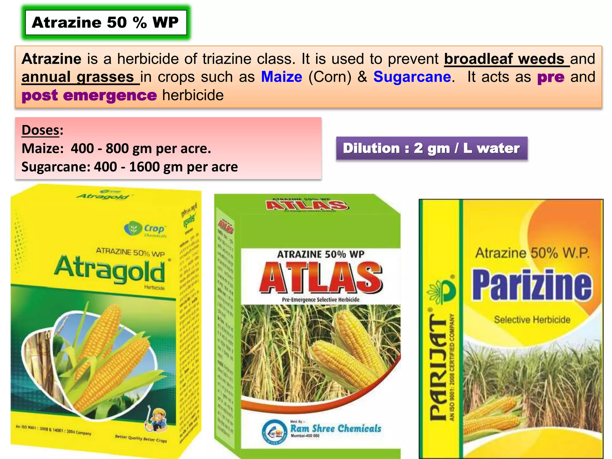 Registered herbicides in india with their commercial formulations | PPTX