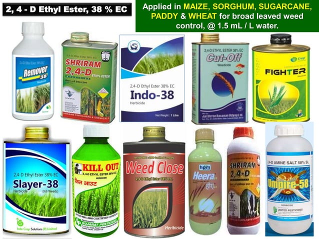 Registered herbicides in india with their commercial formulations ...