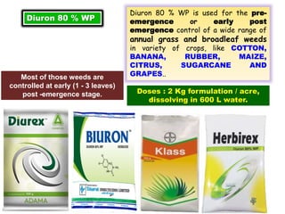 Registered herbicides in india with their commercial formulations | PPTX