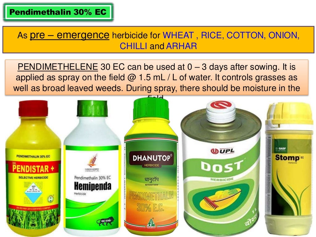 Registered herbicides in india with their commercial formulations