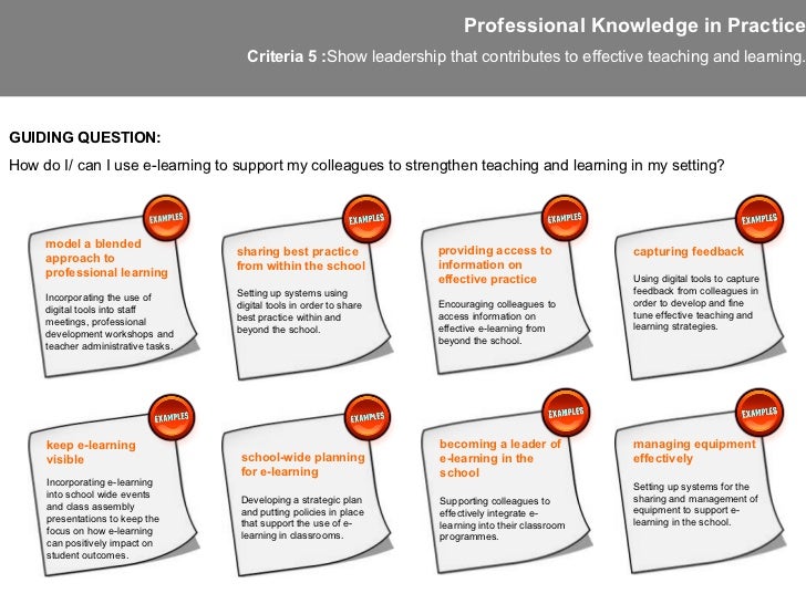 Registered Teacher Criteria and e-learning