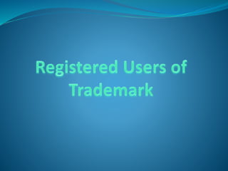  An application to the Registrar for the registration under section
49,of a person as a registered user of a Registered t...