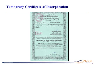 Registering Joint Venture Company in Myanmar | PDF