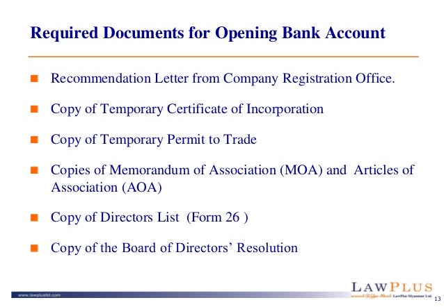 Registering Joint Venture Company In Myanmar