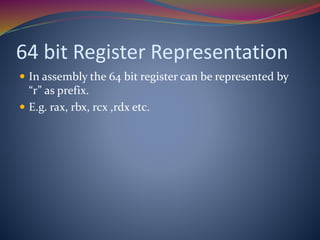 32 bit and 64 bit Register manipulation | PPTX
