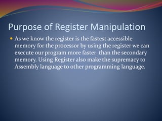 32 bit and 64 bit Register manipulation | PPTX