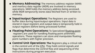 Mdr Definition Computer Science registers Registers and its types types .pptx