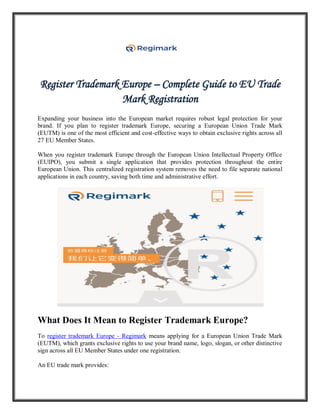 Register Trademark Europe – Complete Guide to EU Trade Mark ...