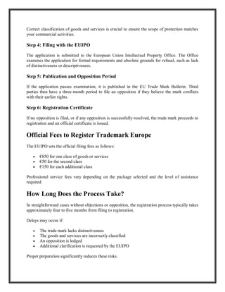Register Trademark Europe – Complete Guide to EU Trade Mark ...