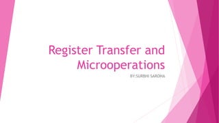 Register Transfer and
Microoperations
BY:SURBHI SAROHA
 