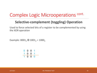 Selective Complement Register transfer and microoperations part 2 | PPTX