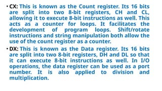 Program Counter 16 Bit Register COMPUTER ARCHITECTURE REGISTER TRAN.pptX