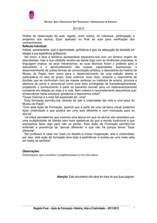 Registo actividade Museu do Papel