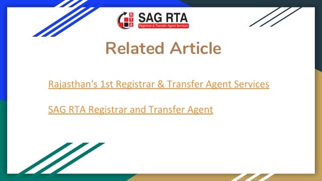 Registrar And Share Transfer Agent Service