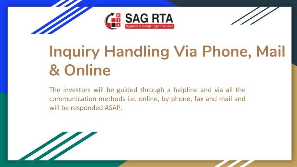 Registrar And Share Transfer Agent Service