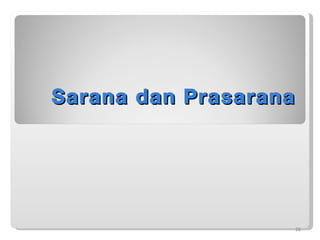 Sarana dan Prasarana 