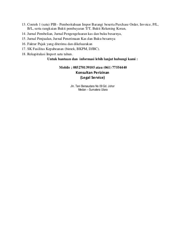 Registrasi NIK Kepabeanan, Bea Cukai  Syarat Urus NIK Bea 