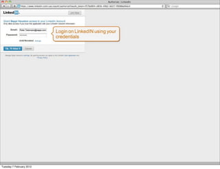 Tuesday 7 February 2012
 