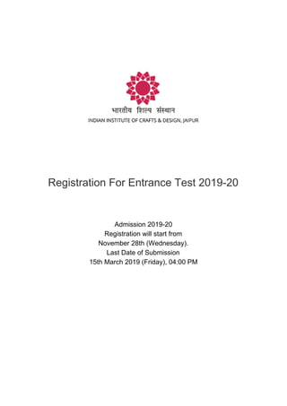 Registration For Entrance Test 2019-20
Admission 2019-20
Registration will start from
November 28th (Wednesday).
Last Date of Submission
15th March 2019 (Friday), 04:00 PM
 