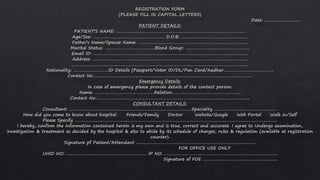 Registration form