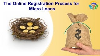 The Online Registration Process for
Micro Loans
 