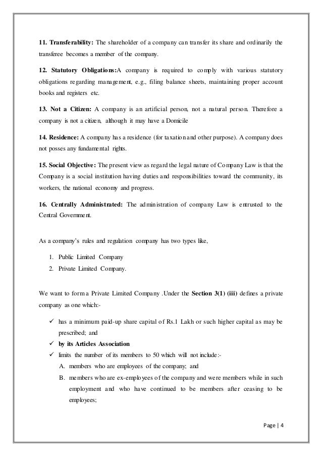 Public Limited Company Vs Private Limited Company