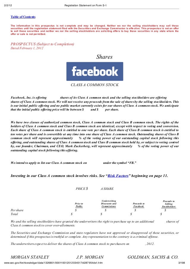 Form s-1 ipo prospectus