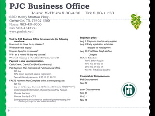 Issue a degree/certificate plan.