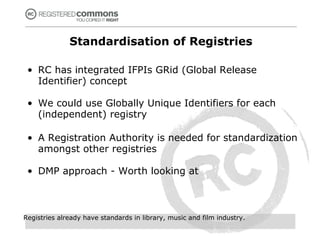 Registries 2 0 Interoperability and Standardization