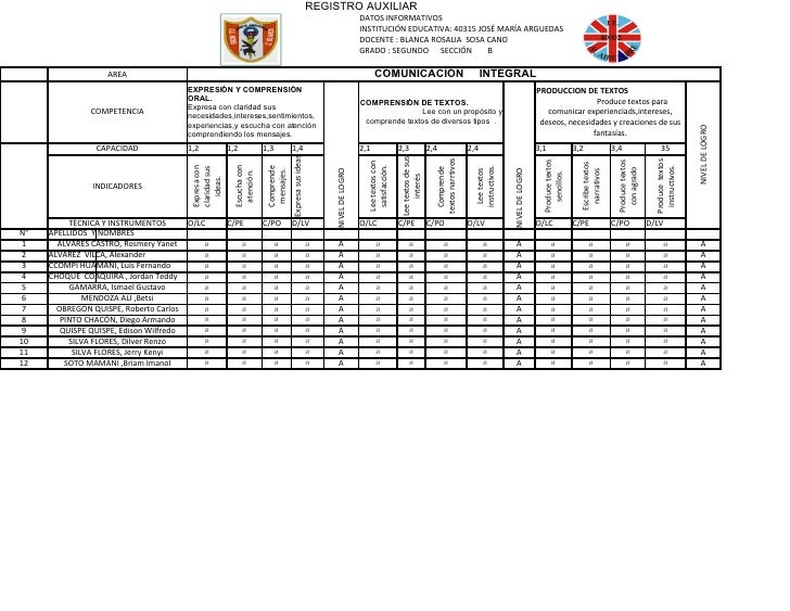 Modelo De Registro Auxiliar De Matematica Tercero Grado | registro auxiliar Modelo De Registro Auxiliar De Matematica Tercero Grado | registro auxiliar