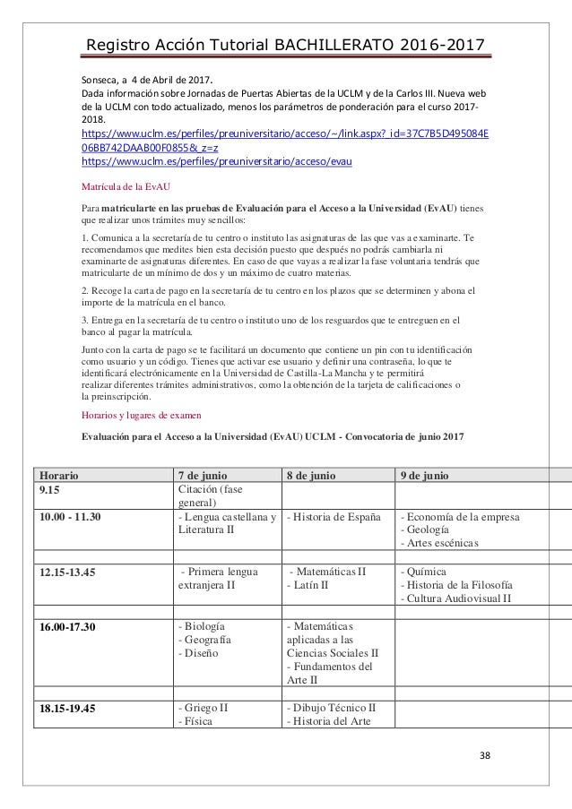 Registro Accion Tutorial Bachillerato 2016 2017