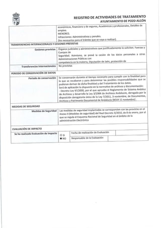 Registro actividades tratamiento