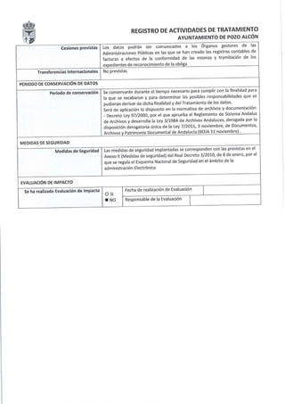 Registro actividades tratamiento